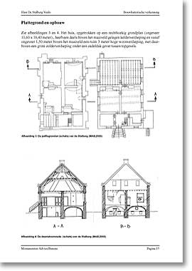 Een pagina uit het bouwhistorisch  onderzoek