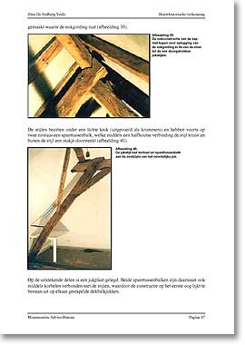 Een pagina uit het bouwhistorisch  onderzoek